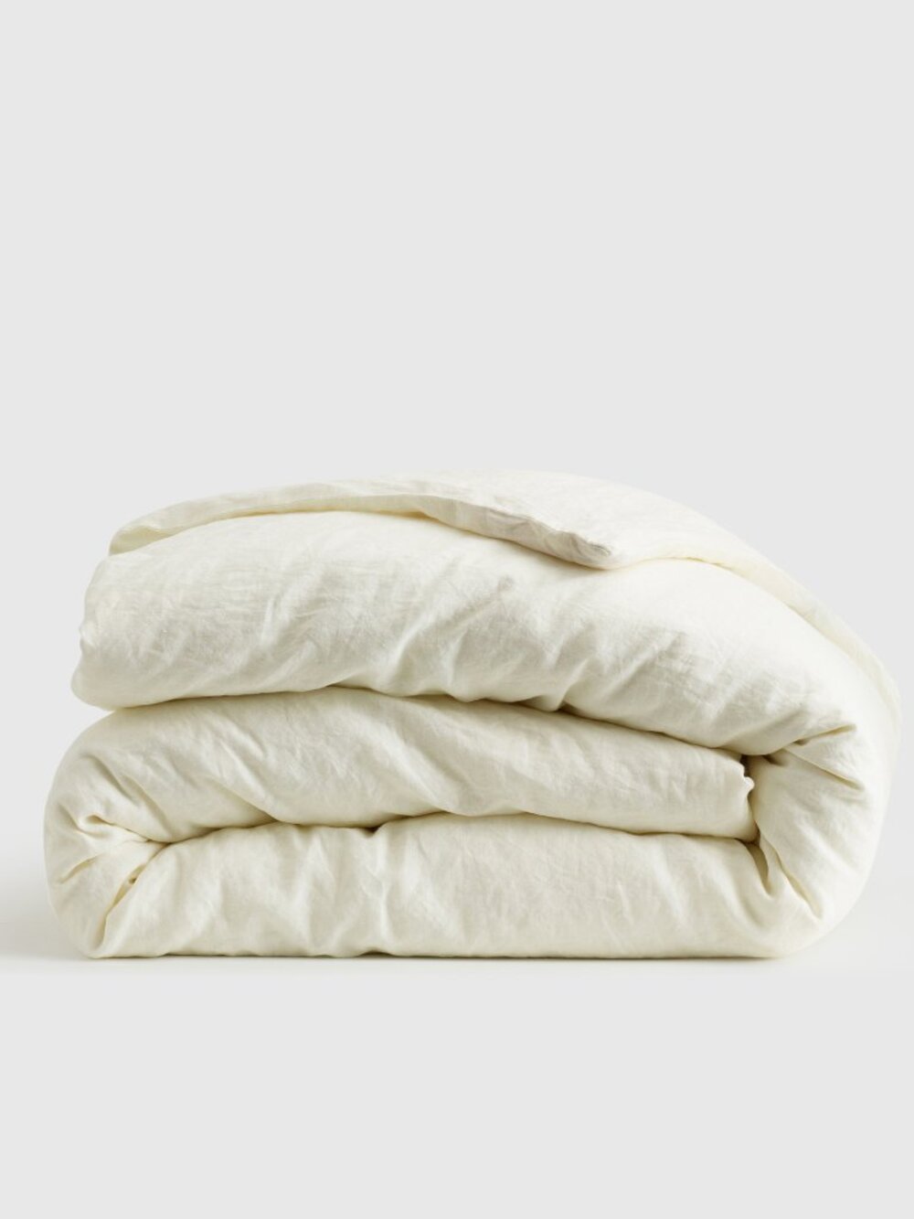 Quince European Linen Duvet Cover in Ivory